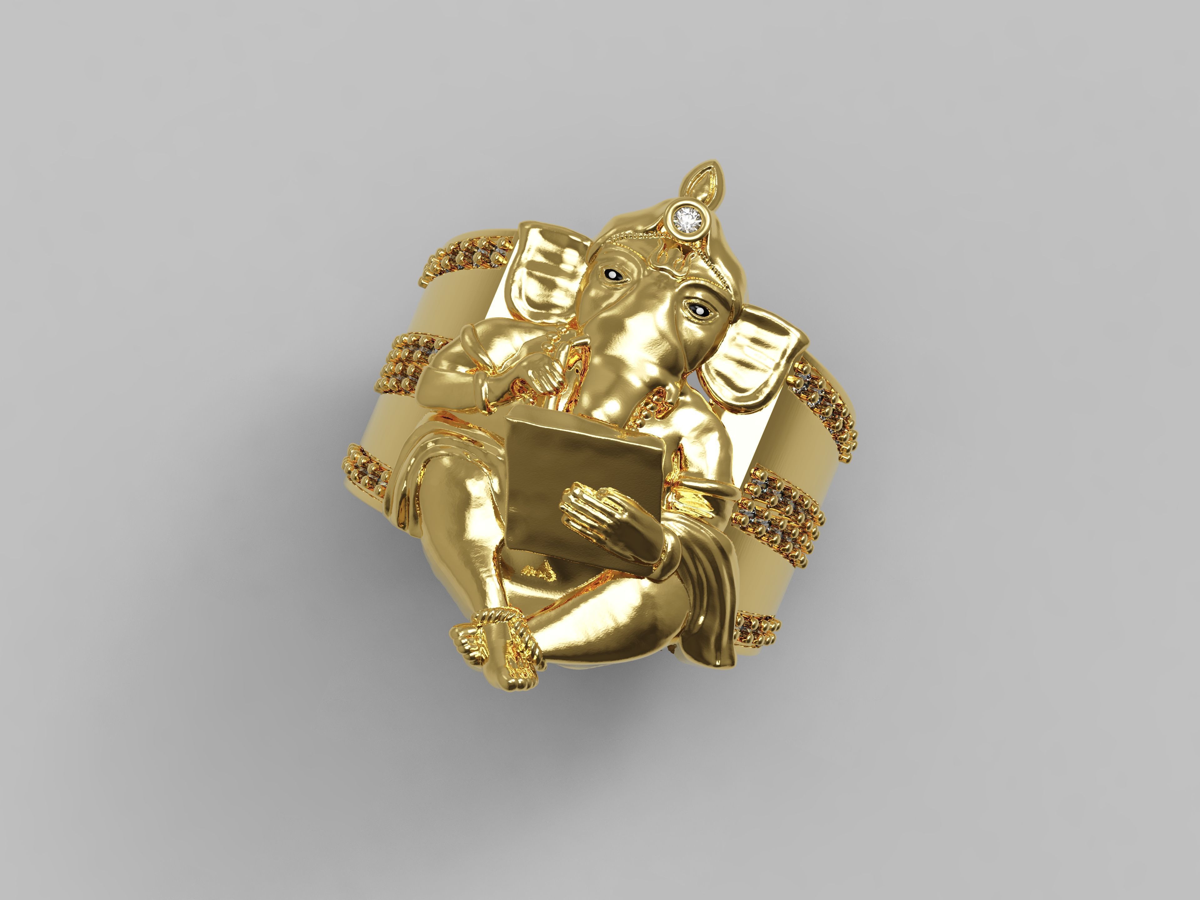ganesh ring 3D print model_3