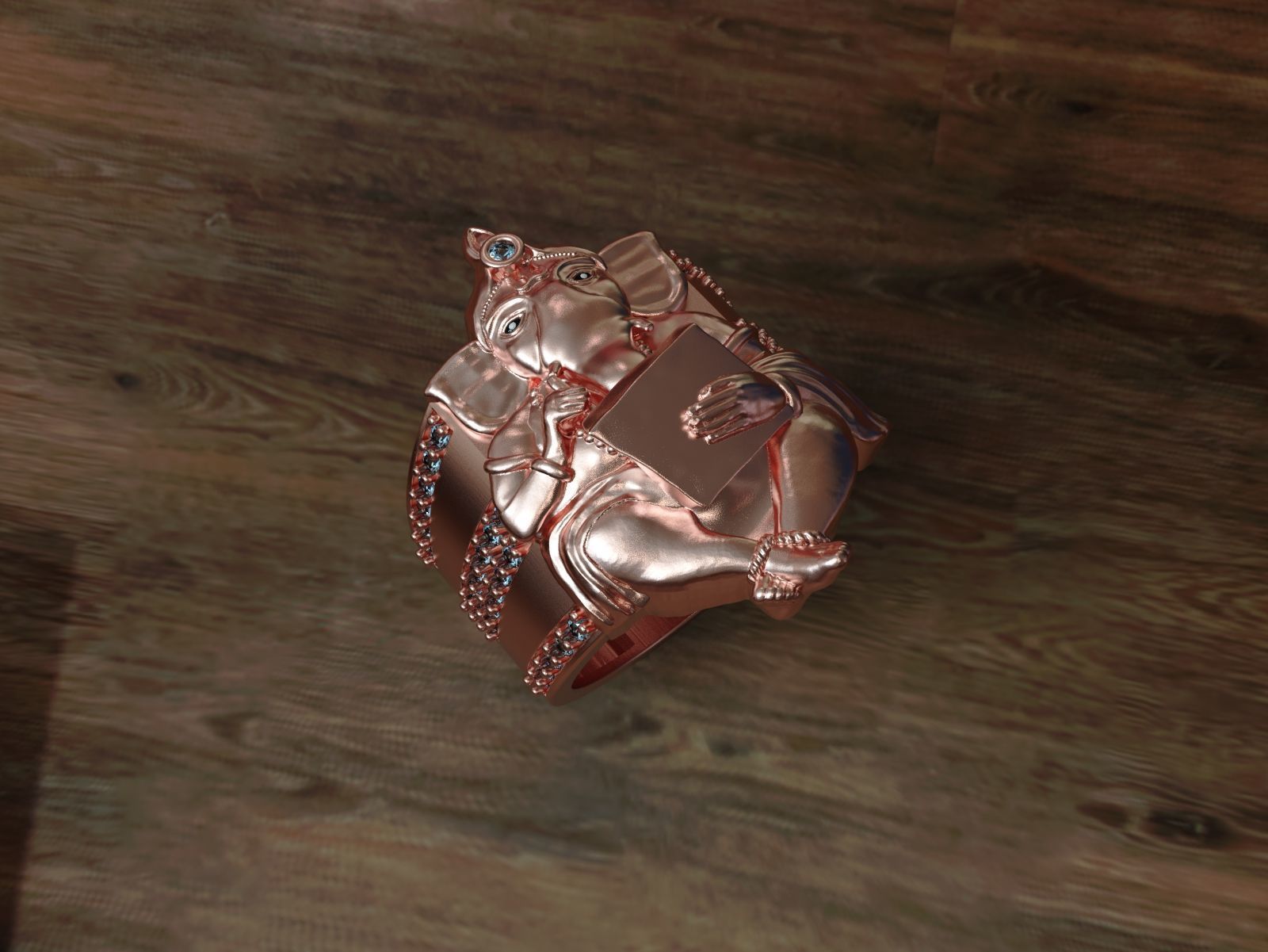 ganesh ring 3D print model_5