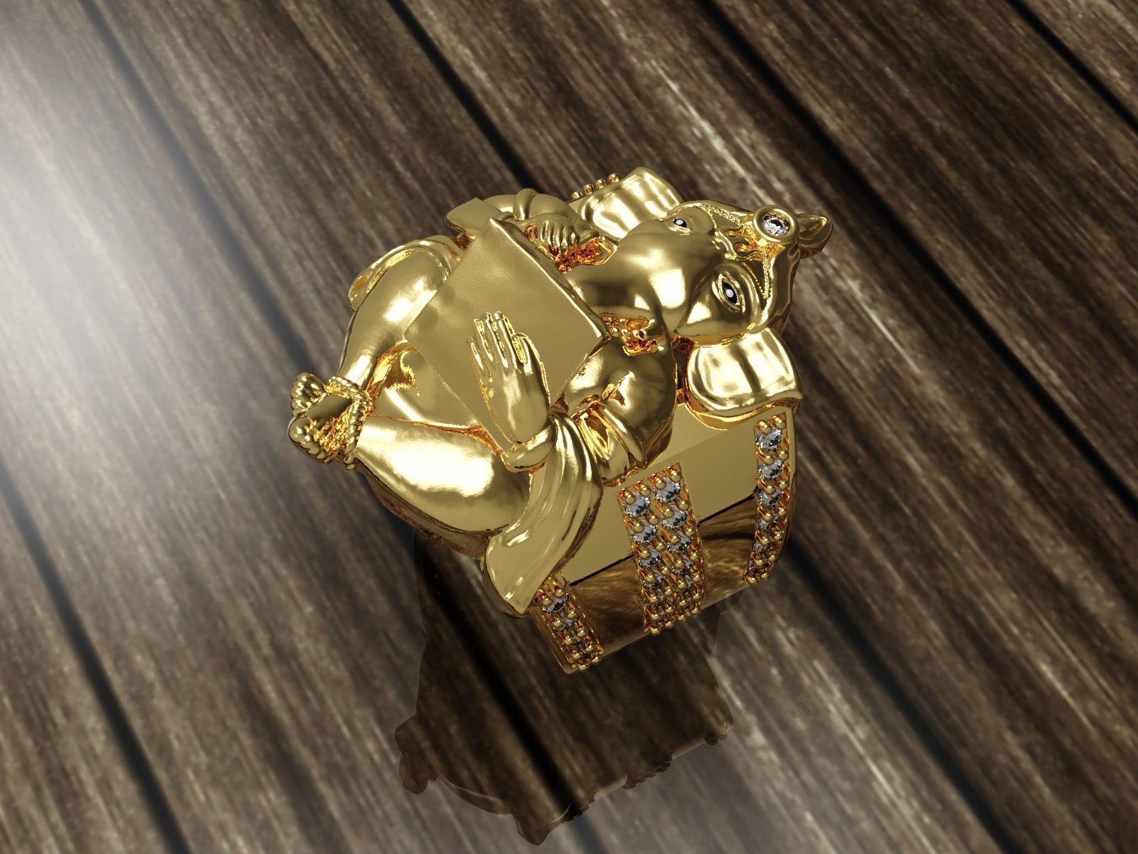ganesh ring 3D print model_2