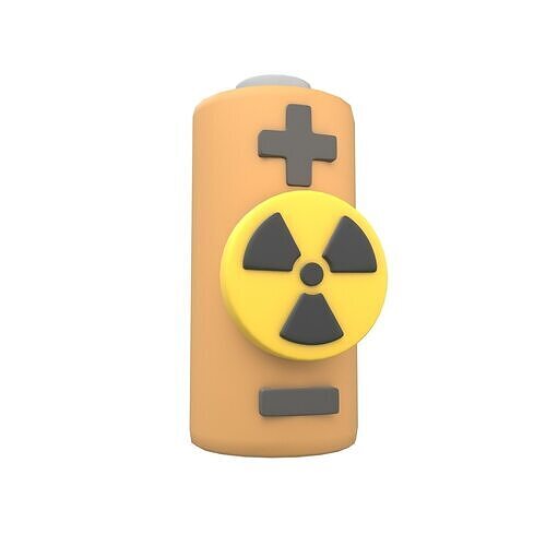 Nuclear Battery Icon v1 002 Low-poly 3D model