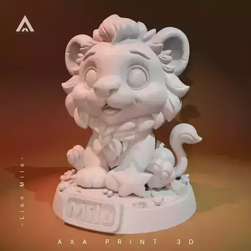 Lion Milo - Cute 3D Printable Figurine
