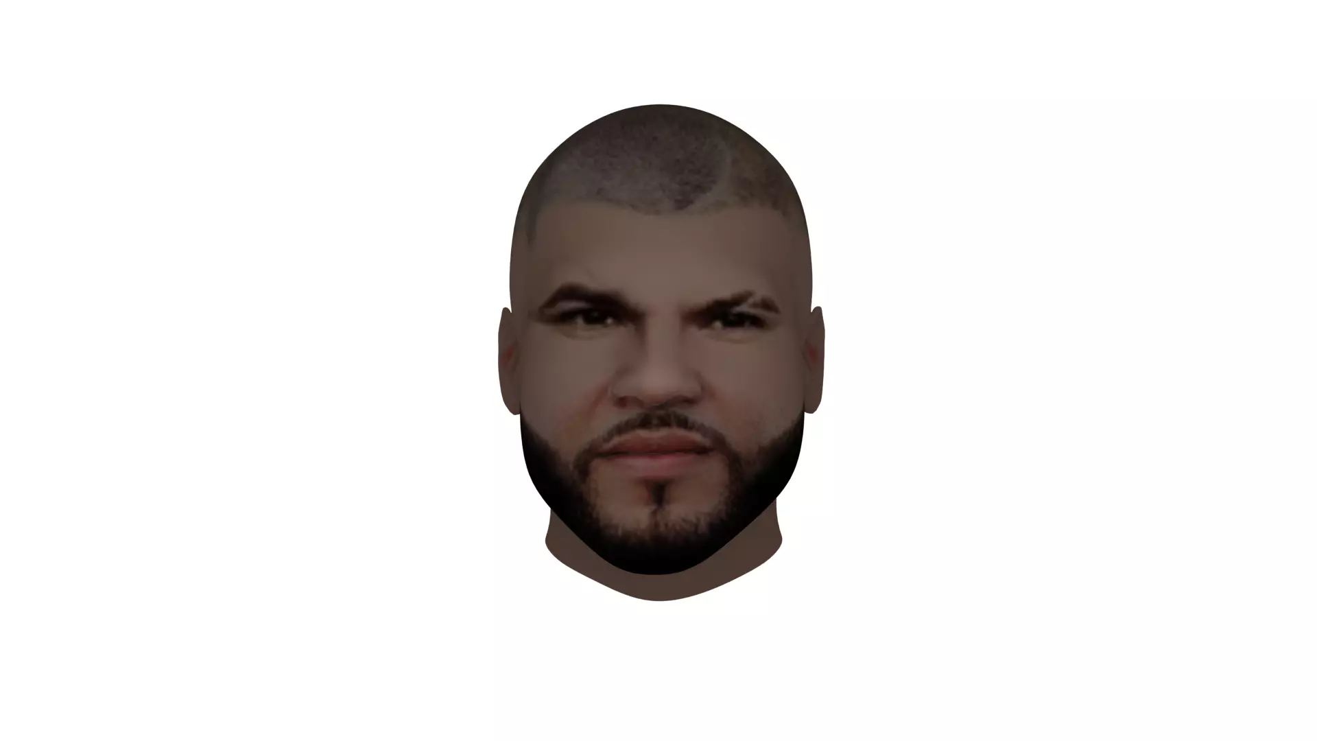 Farruko Inspired 3D Head Model Realistic Face Low-poly 3D model_0