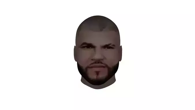 Farruko Inspired 3D Head Model Realistic Face