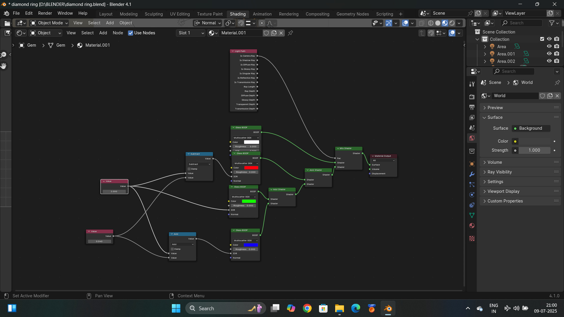 basic diamond ring  Low-poly 3D model_3