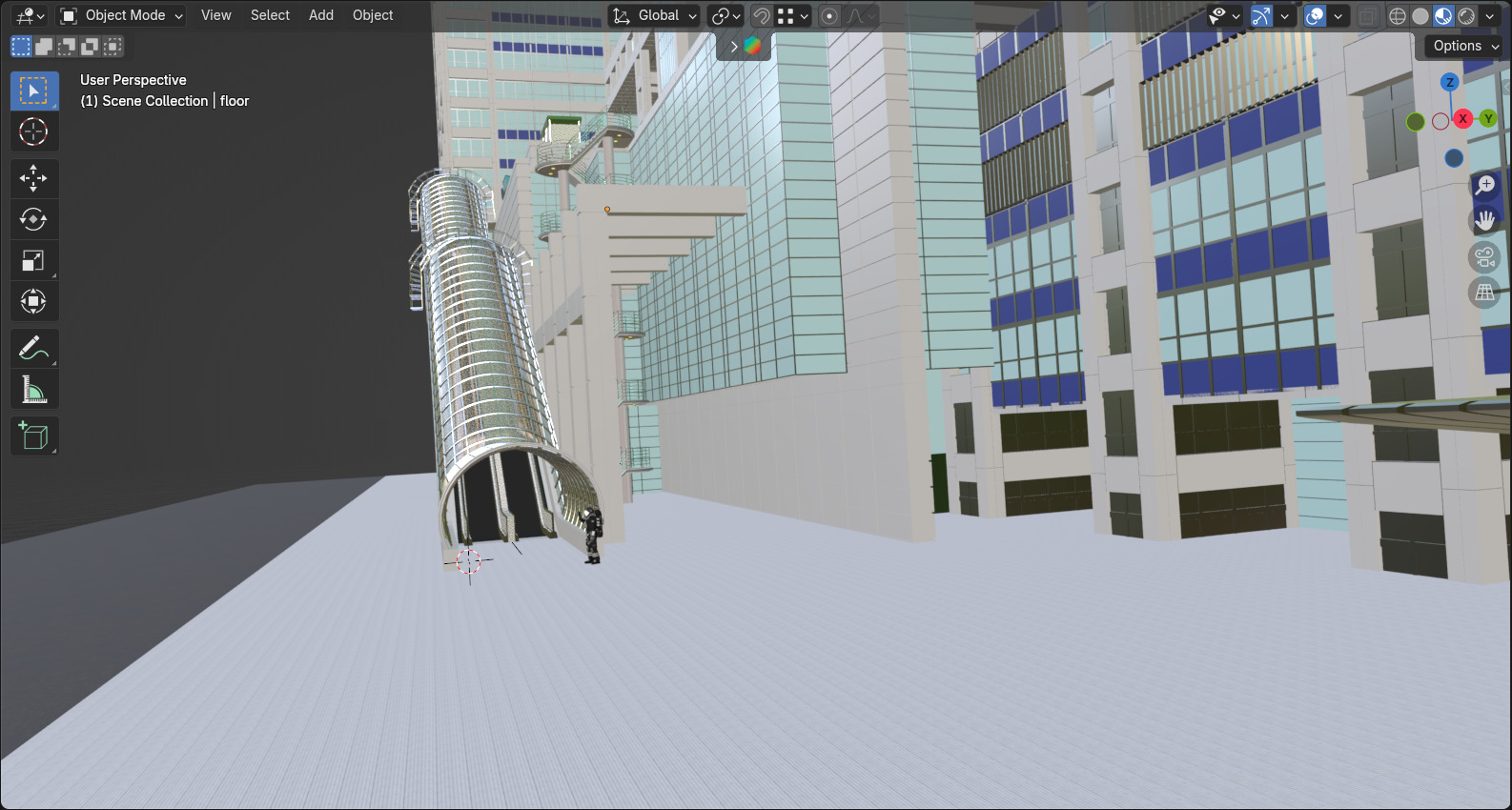 Fuji TV Headquarters 3D model_9
