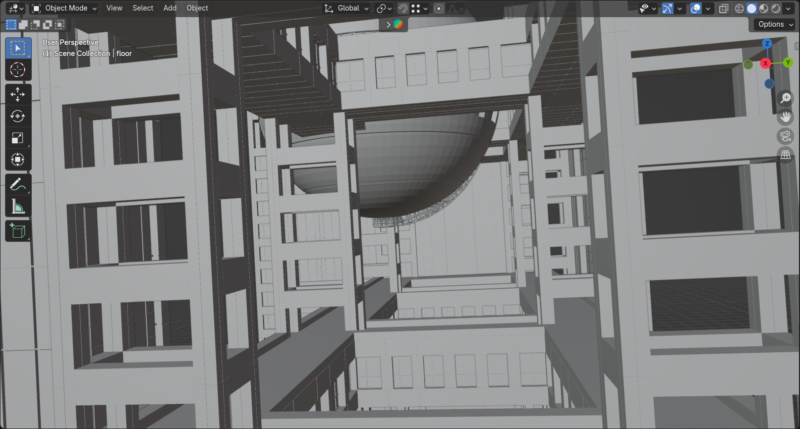 Fuji TV Headquarters 3D model_12