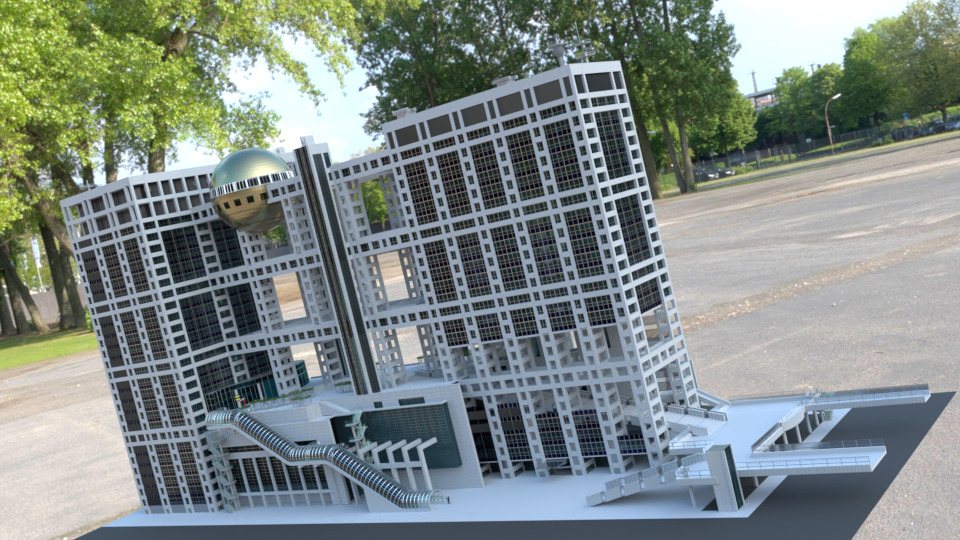 Fuji TV Headquarters 3D model_5