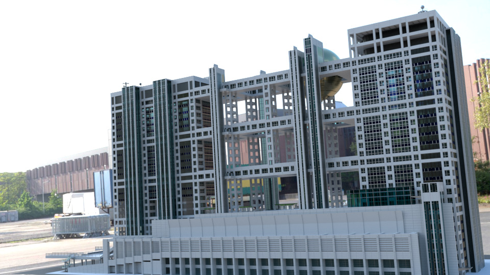 Fuji TV Headquarters 3D model_4