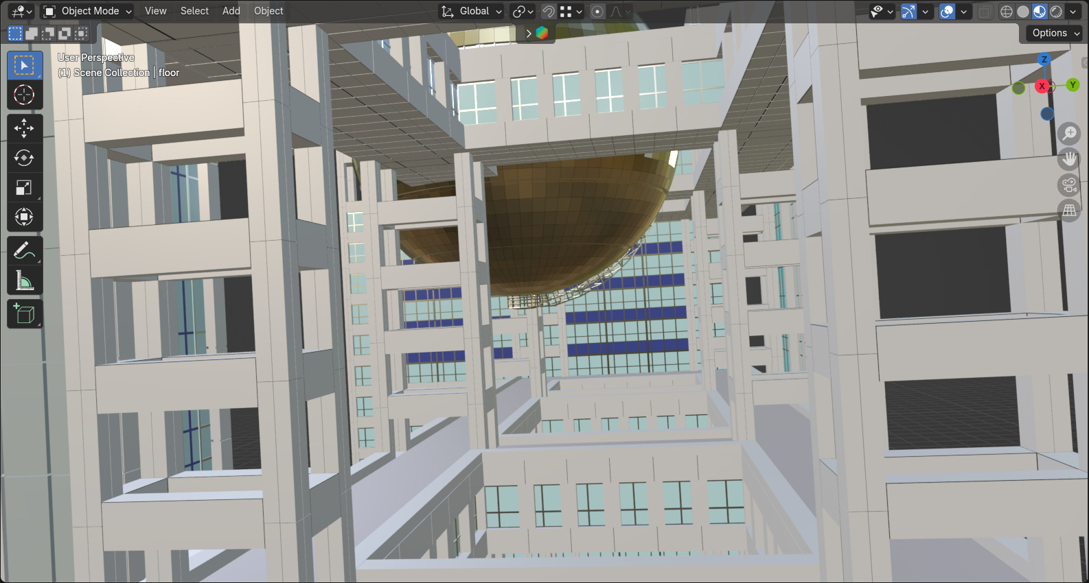 Fuji TV Headquarters 3D model_11