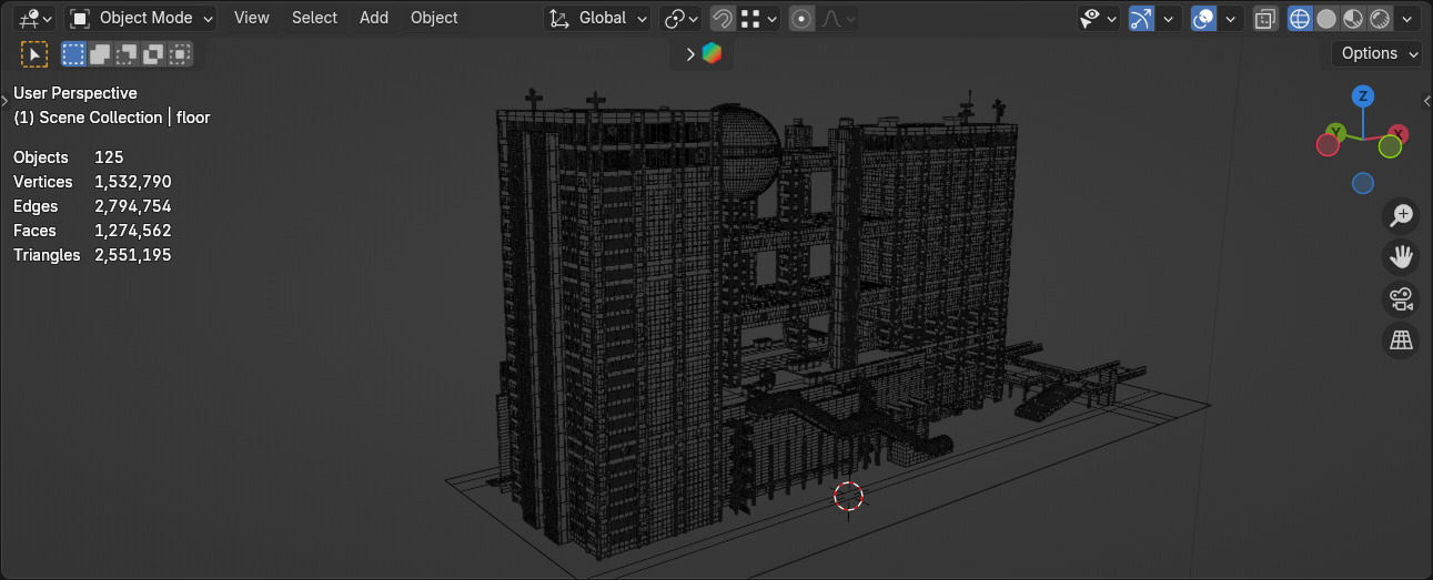 Fuji TV Headquarters 3D model_19