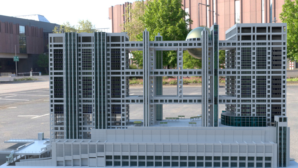 Fuji TV Headquarters 3D model_3