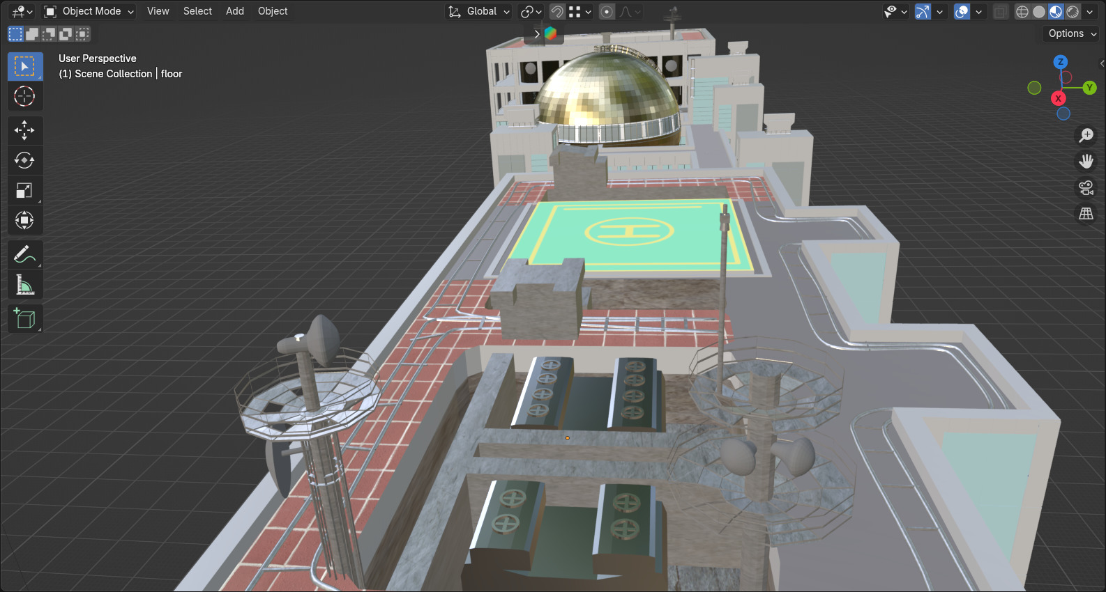 Fuji TV Headquarters 3D model_14