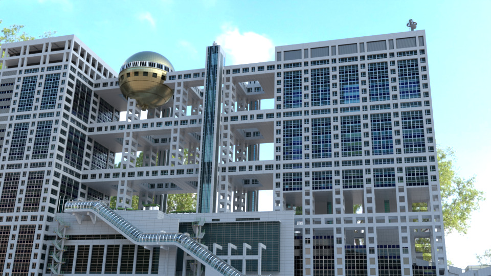 Fuji TV Headquarters 3D model_2