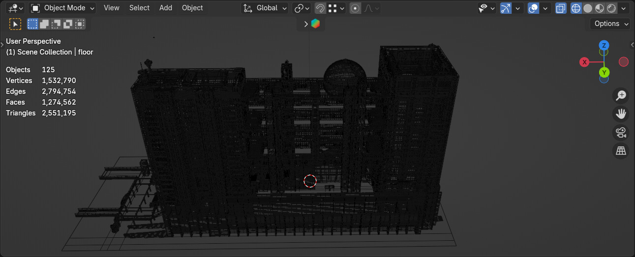 Fuji TV Headquarters 3D model_21