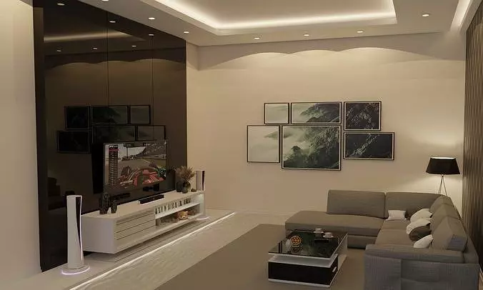 Living Room 3D model_0