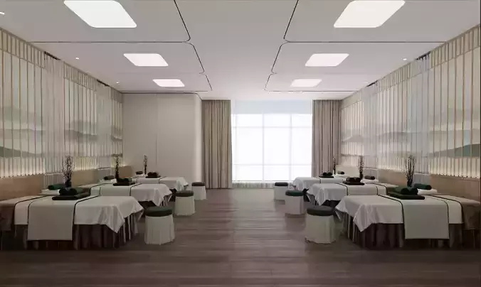 New Chinese-style medical aesthetic treatment room 3D model