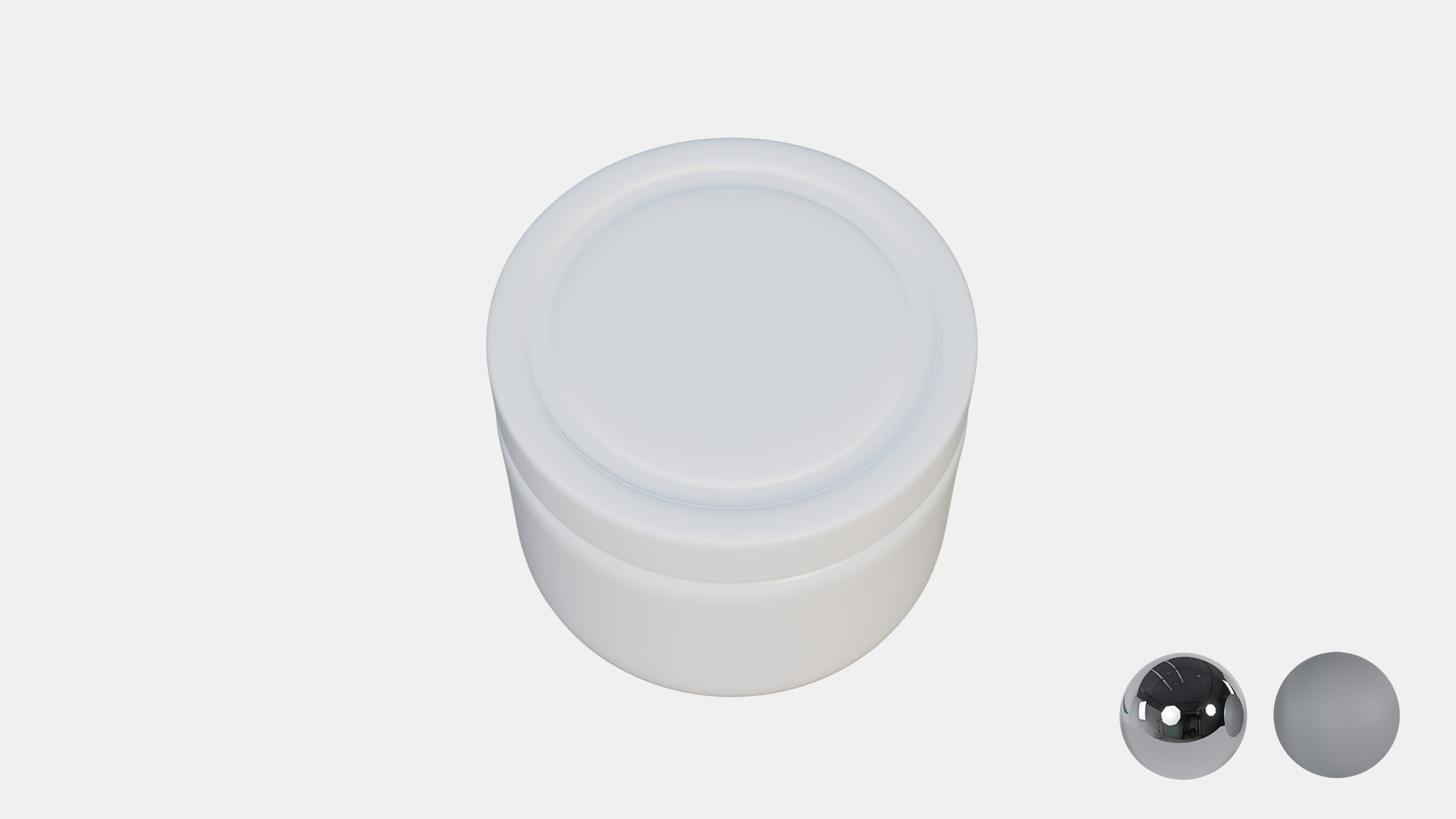 Cosmetic Cream Jar  Low-poly 3D model_1