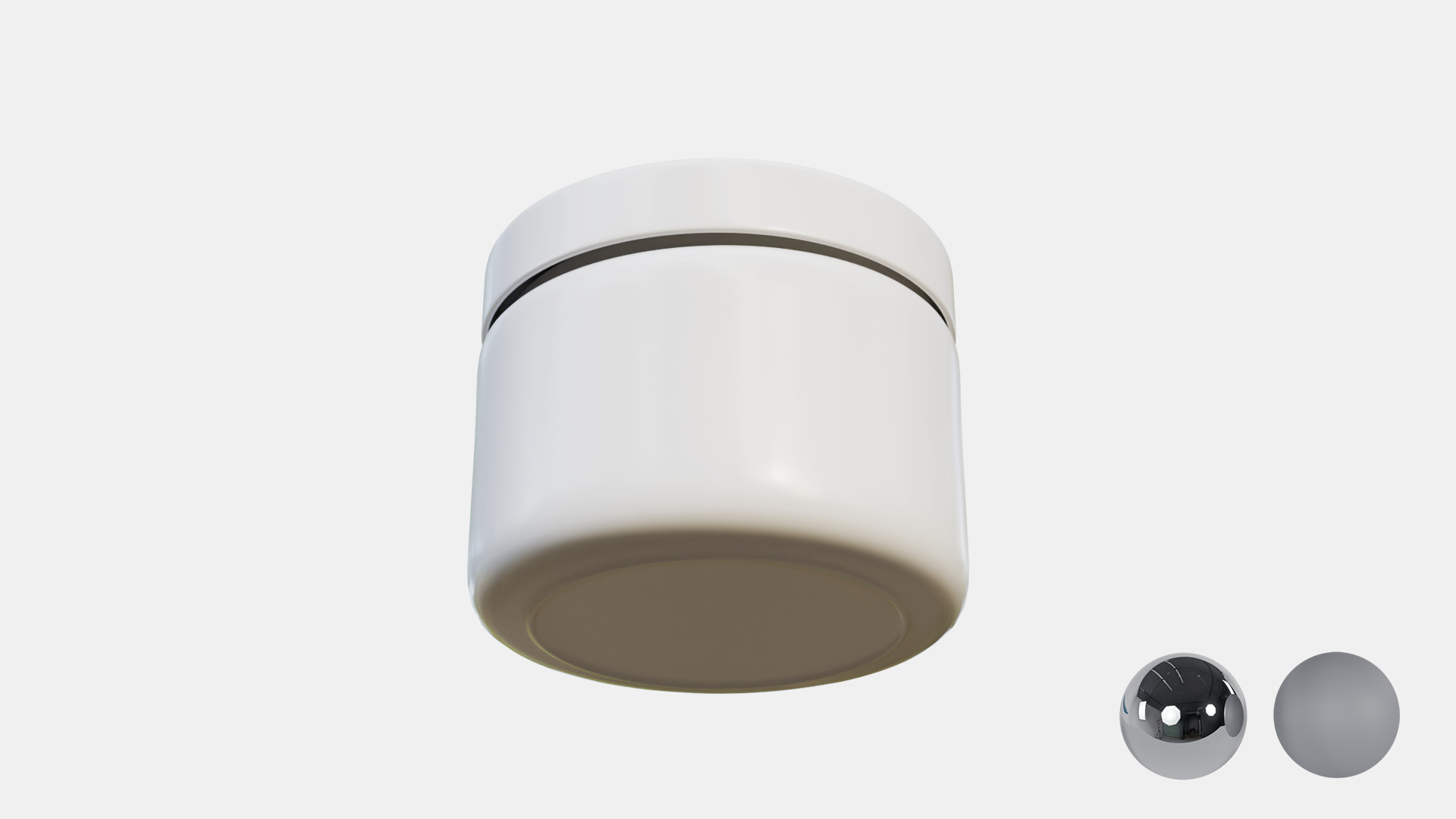 Cosmetic Cream Jar  Low-poly 3D model_3