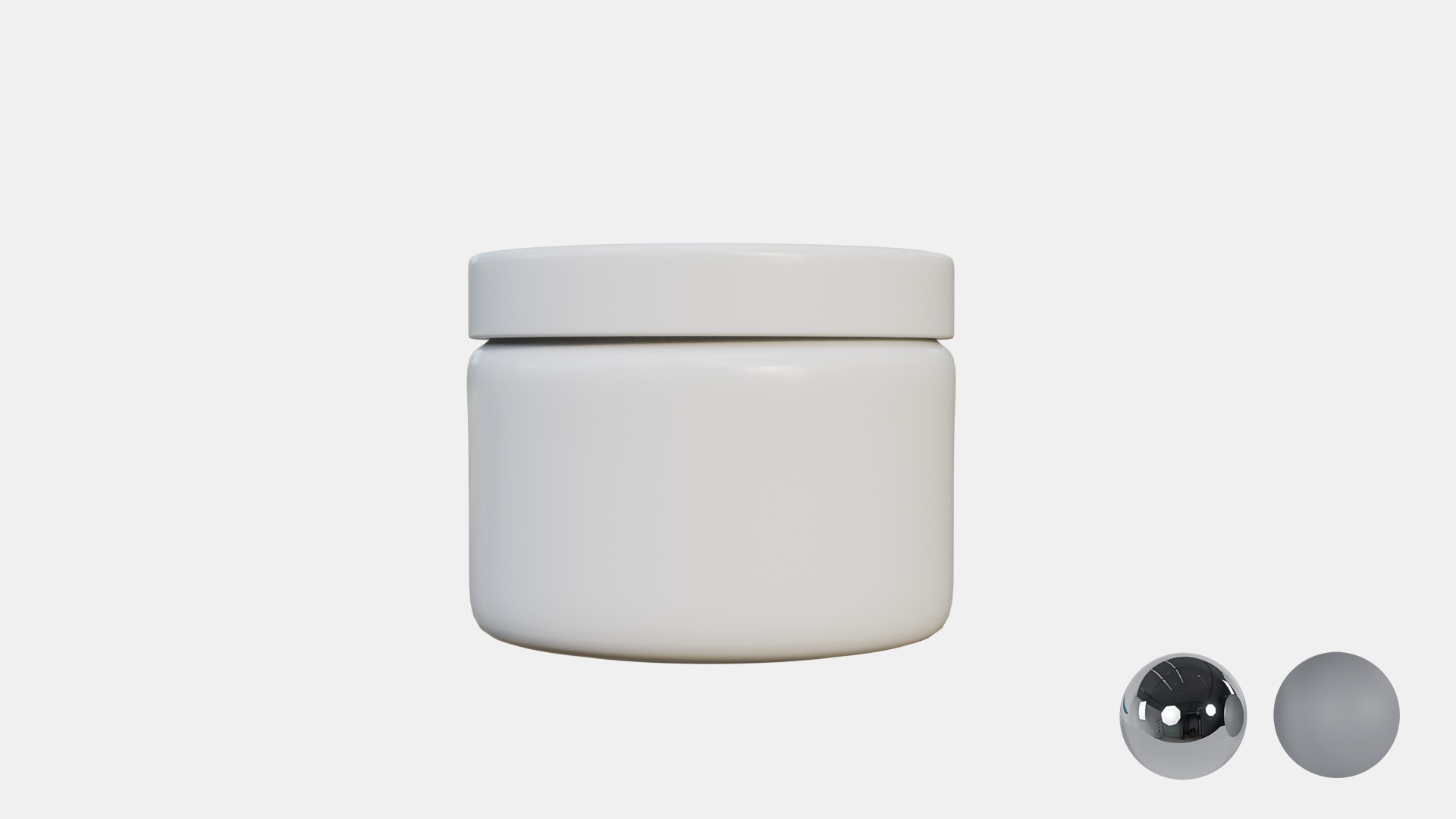 Cosmetic Cream Jar  Low-poly 3D model_2