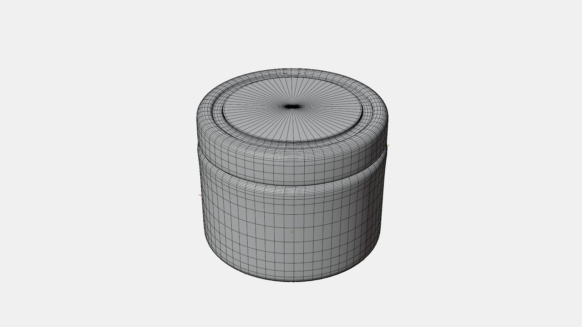 Cosmetic Cream Jar  Low-poly 3D model_4