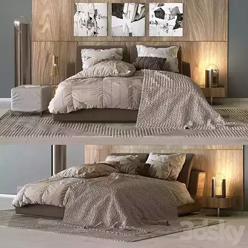 Realistic Modern Bed 3ds Max Corona Renderer