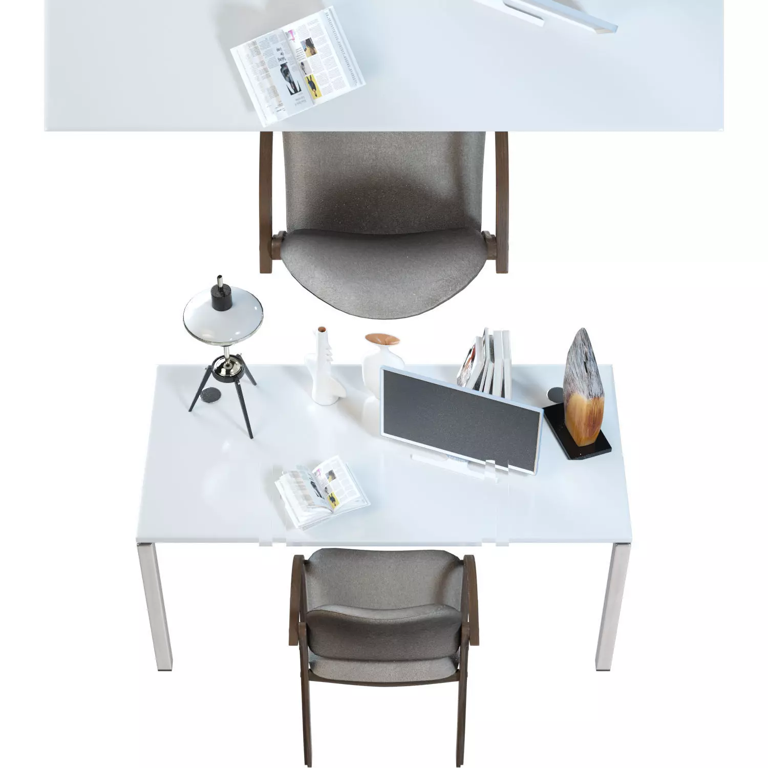  Simple Office Workplace Low-poly 3D model_0