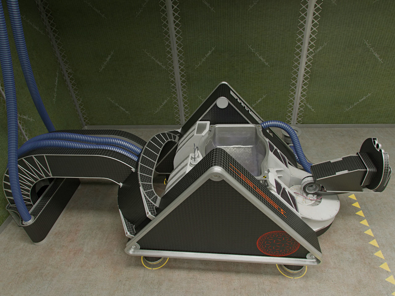 Teletactic autosustainer futuristic machine park Low-poly 3D model_2