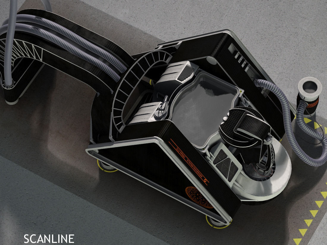 Teletactic autosustainer futuristic machine park Low-poly 3D model_4