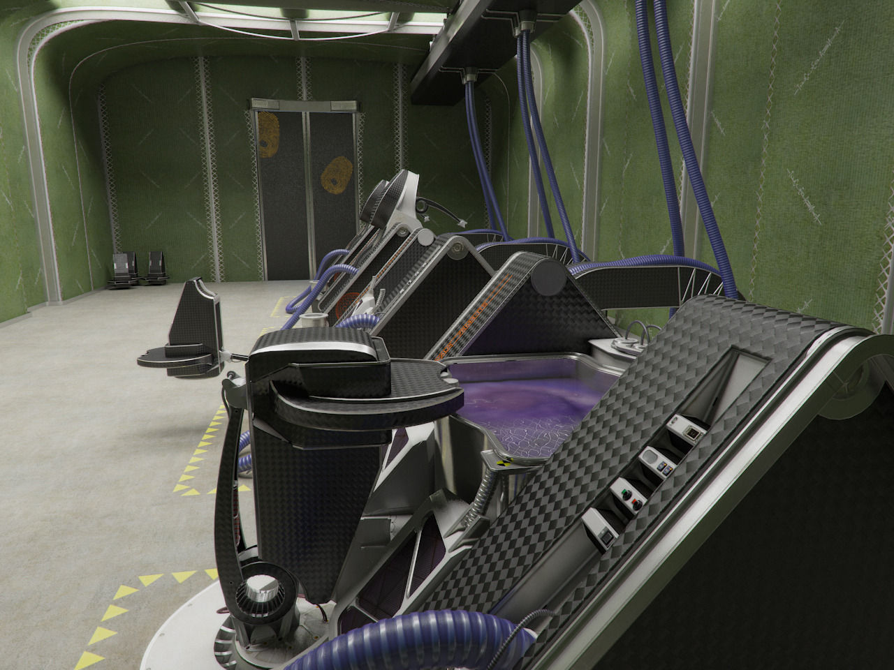 Teletactic autosustainer futuristic machine park Low-poly 3D model_3