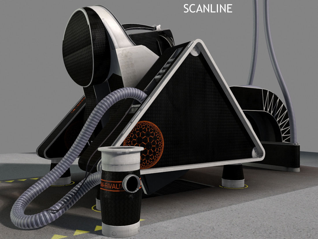 Teletactic autosustainer futuristic machine park Low-poly 3D model_5