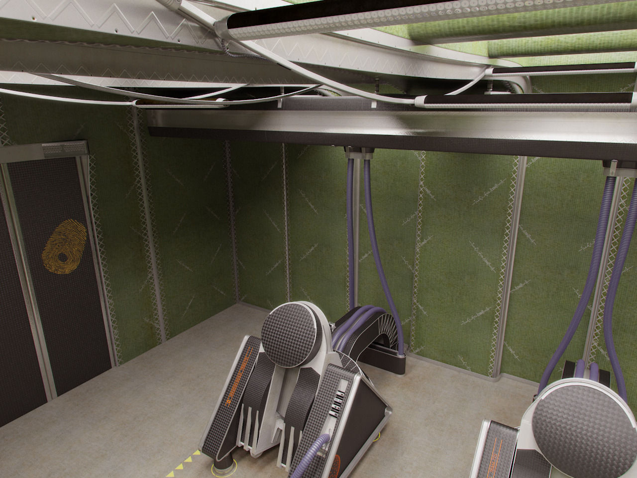 Teletactic autosustainer futuristic machine park Low-poly 3D model_1