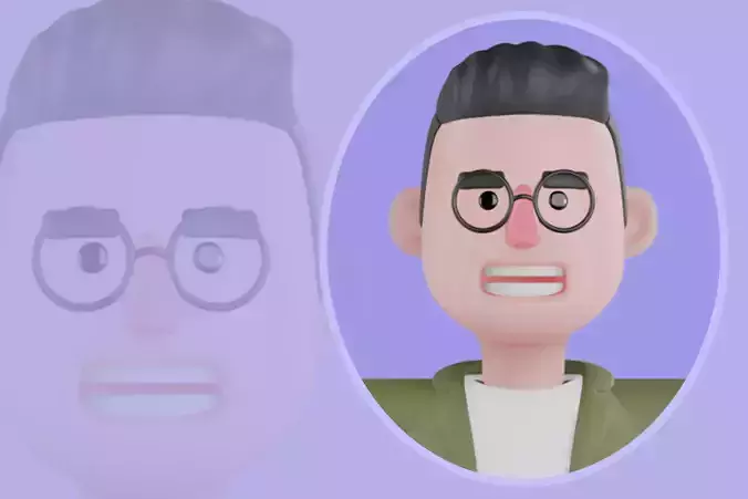 Stylized 3D Male Actor Character - Cartoon Theatre Performer