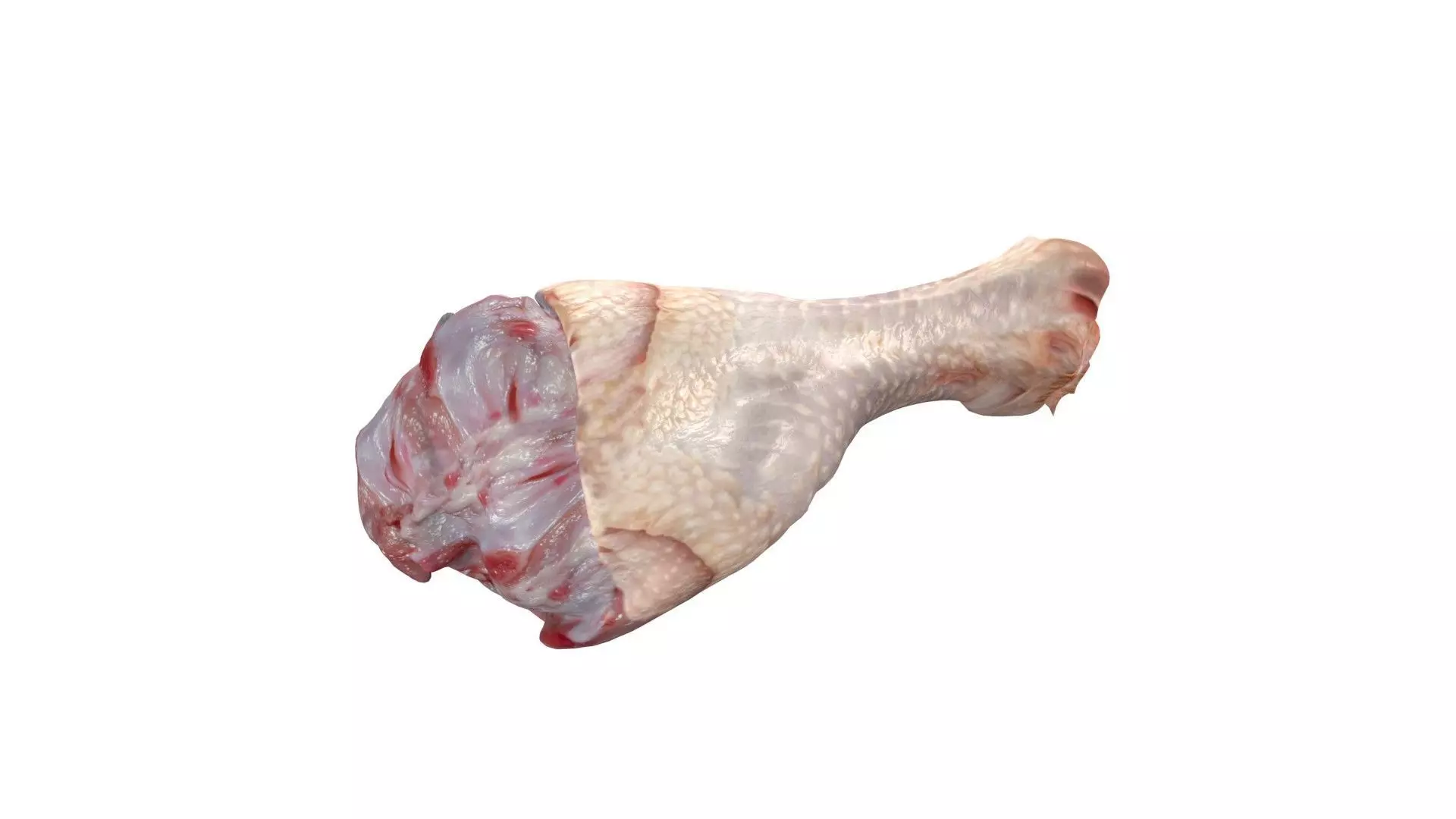 Chicken drumstick raw v2 Low-poly 3D model_0