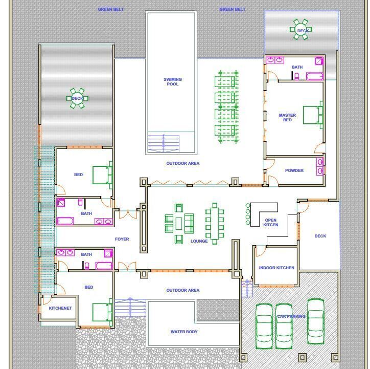 Islamabad Villa House 3D model Low-poly 3D model_2