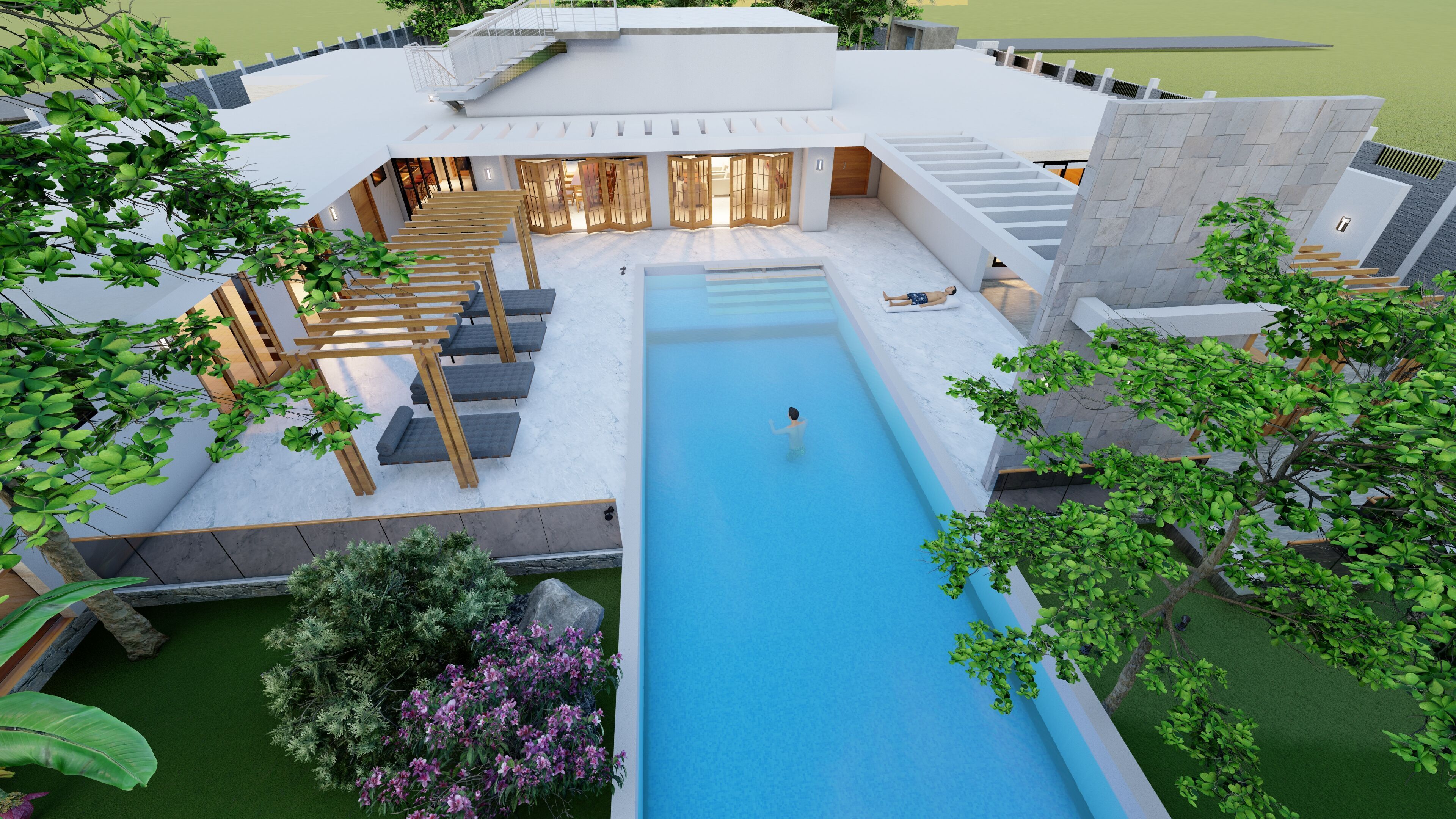 Islamabad Villa House 3D model Low-poly 3D model_5