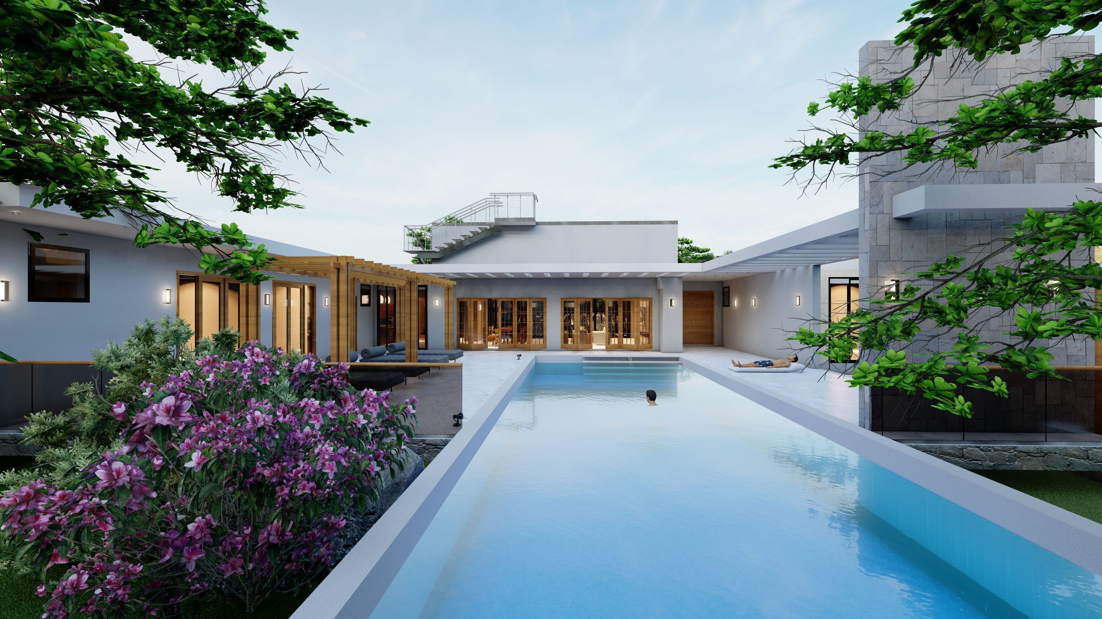 Islamabad Villa House 3D model Low-poly 3D model_1