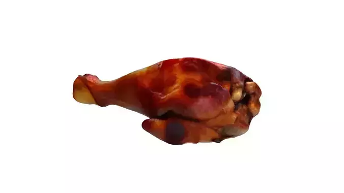Chicken Fried Leg Piece v2 Low-poly 3D model