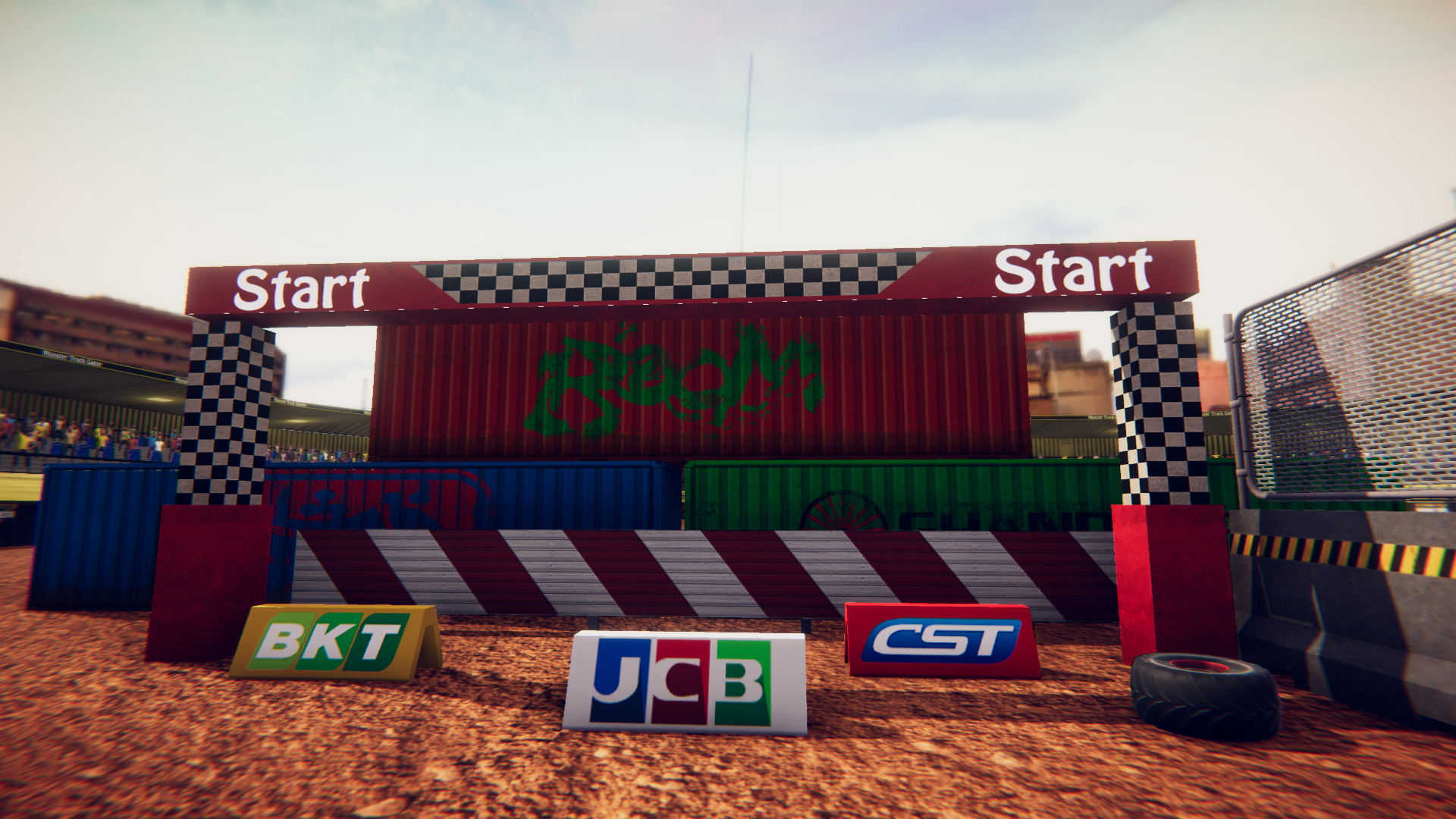 Mobile Ready Monster Truck Racing Environment - Racing Tracks Low-poly 3D model_7