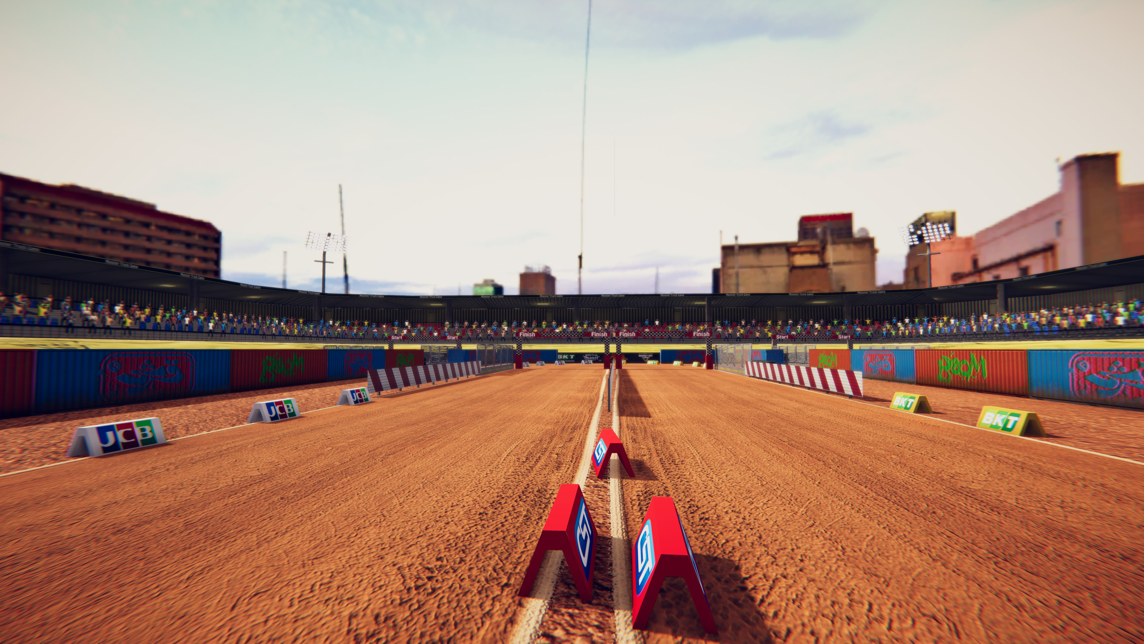 Mobile Ready Monster Truck Racing Environment - Racing Tracks Low-poly 3D model_3