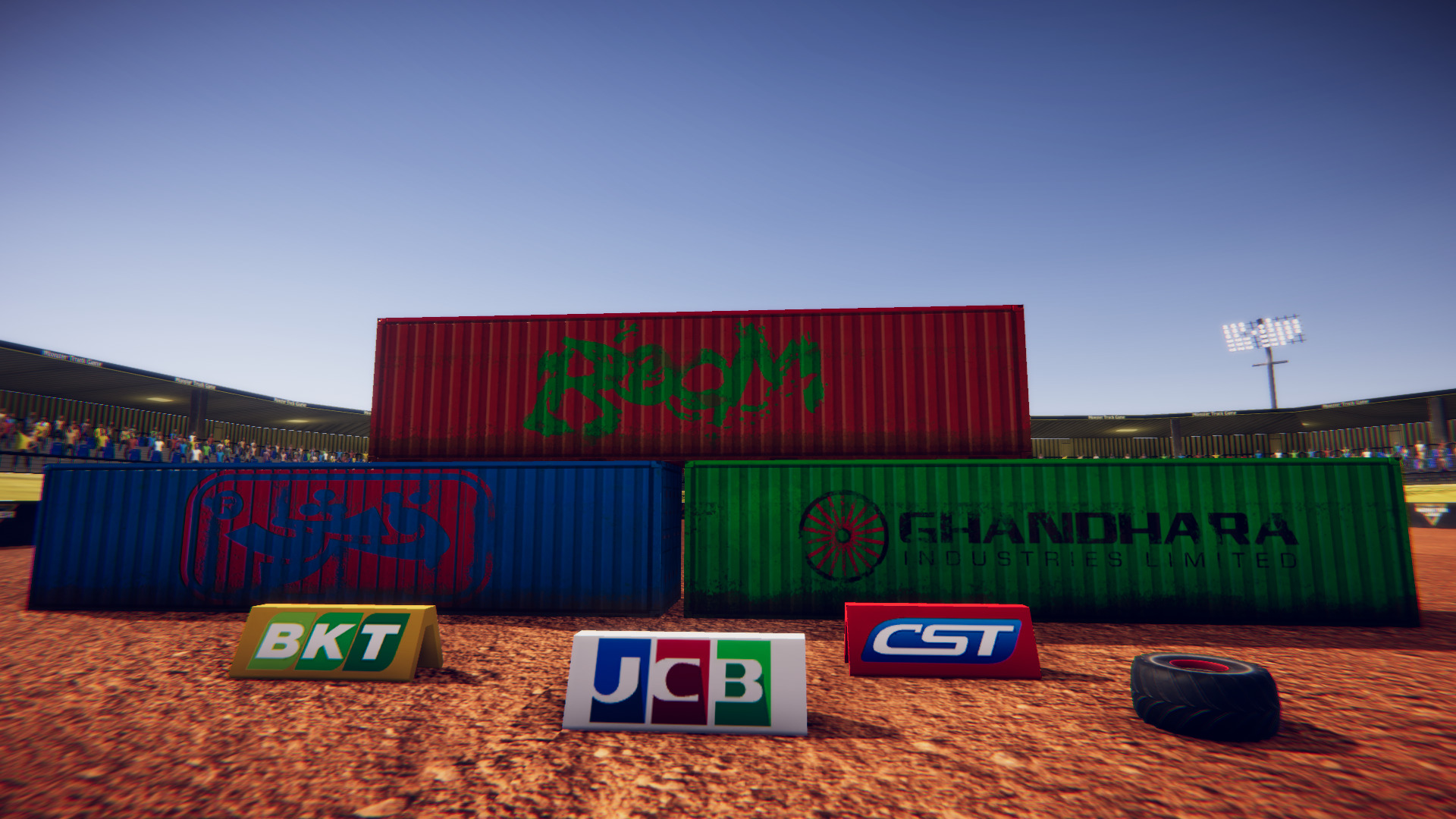 Mobile Ready Monster Truck Racing Environment - Racing Tracks Low-poly 3D model_4