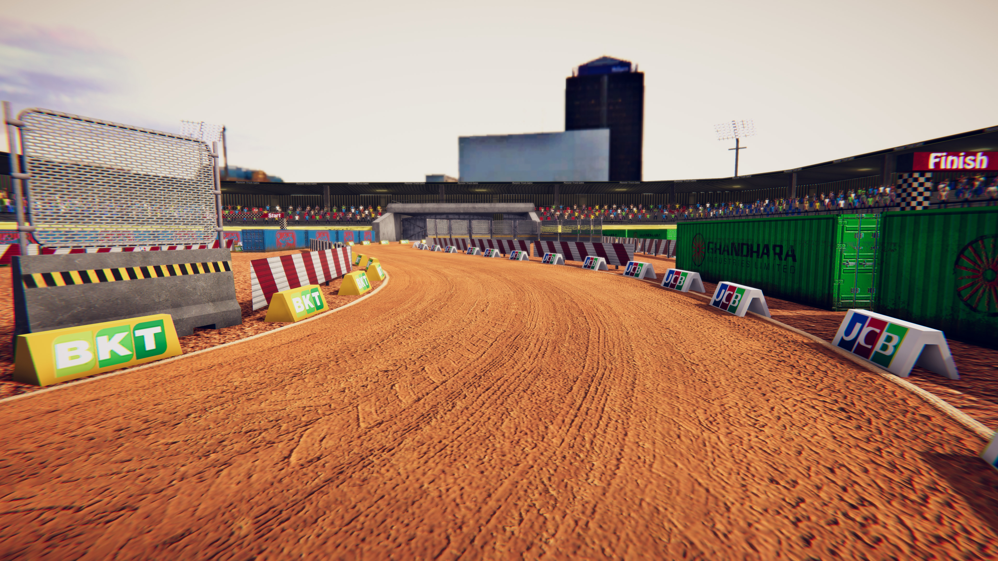 Mobile Ready Monster Truck Racing Environment - Racing Tracks Low-poly 3D model_2