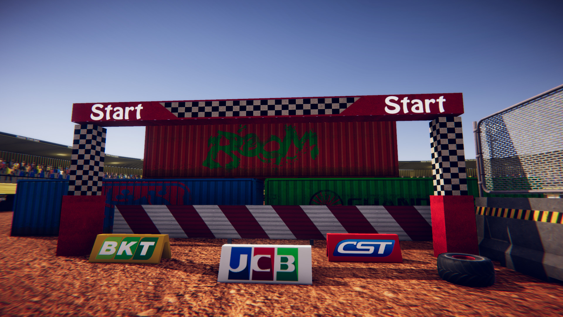 Mobile Ready Monster Truck Racing Environment - Racing Tracks Low-poly 3D model_6