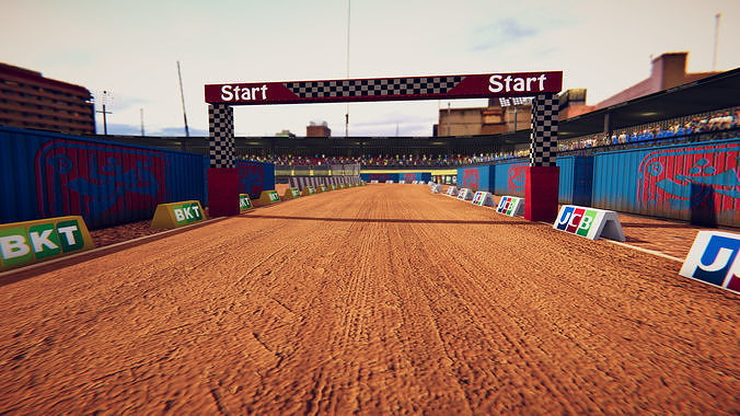 Mobile Ready Monster Truck Racing Environment - Racing Tracks Low-poly 3D model
