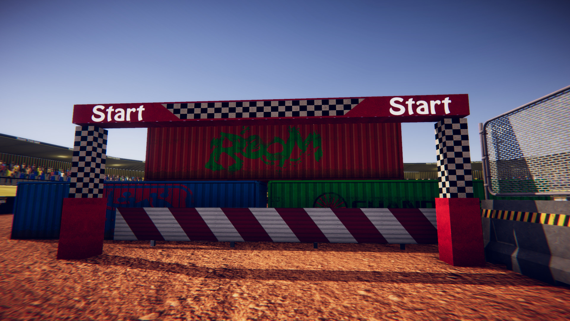 Mobile Ready Monster Truck Racing Environment - Racing Tracks Low-poly 3D model_5