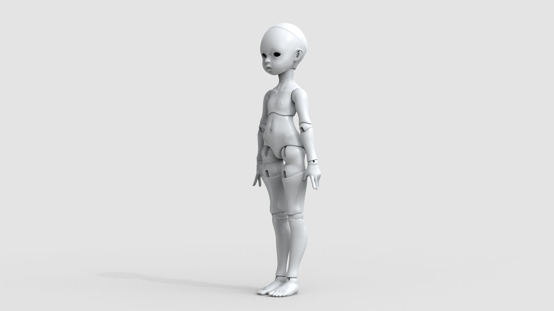 BJD doll Alicia ball joint doll 3D print model_5