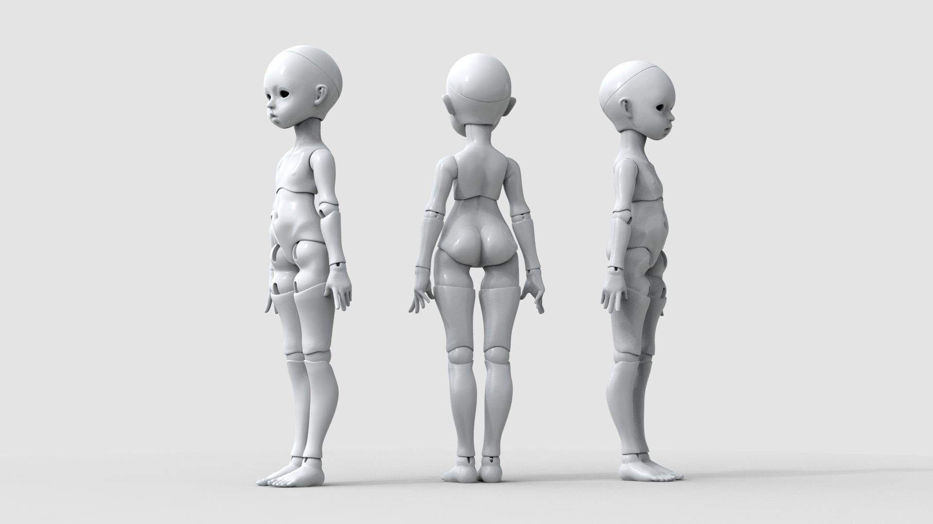 BJD doll Alicia ball joint doll 3D print model_1