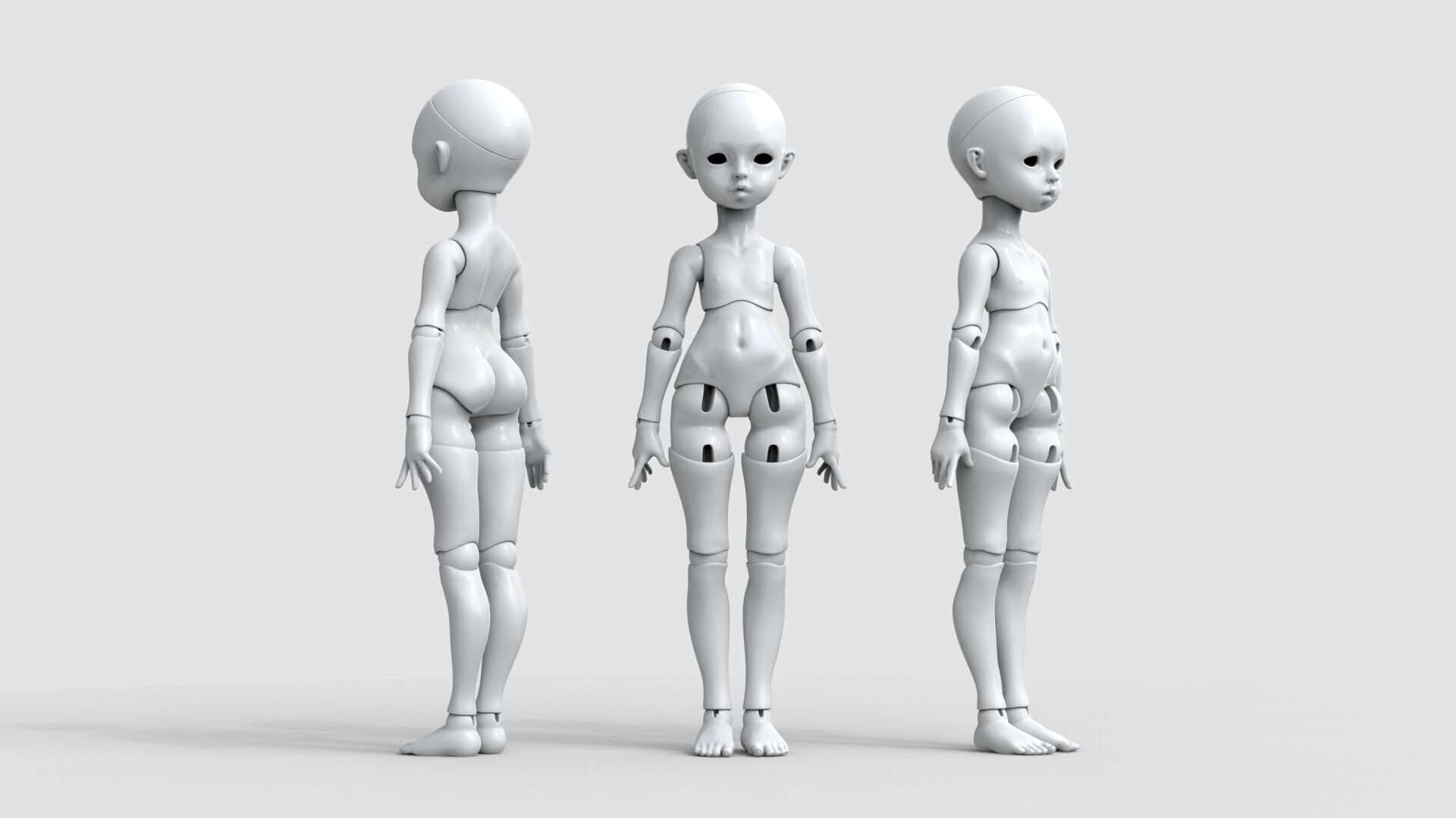 BJD doll Alicia ball joint doll 3D print model_0