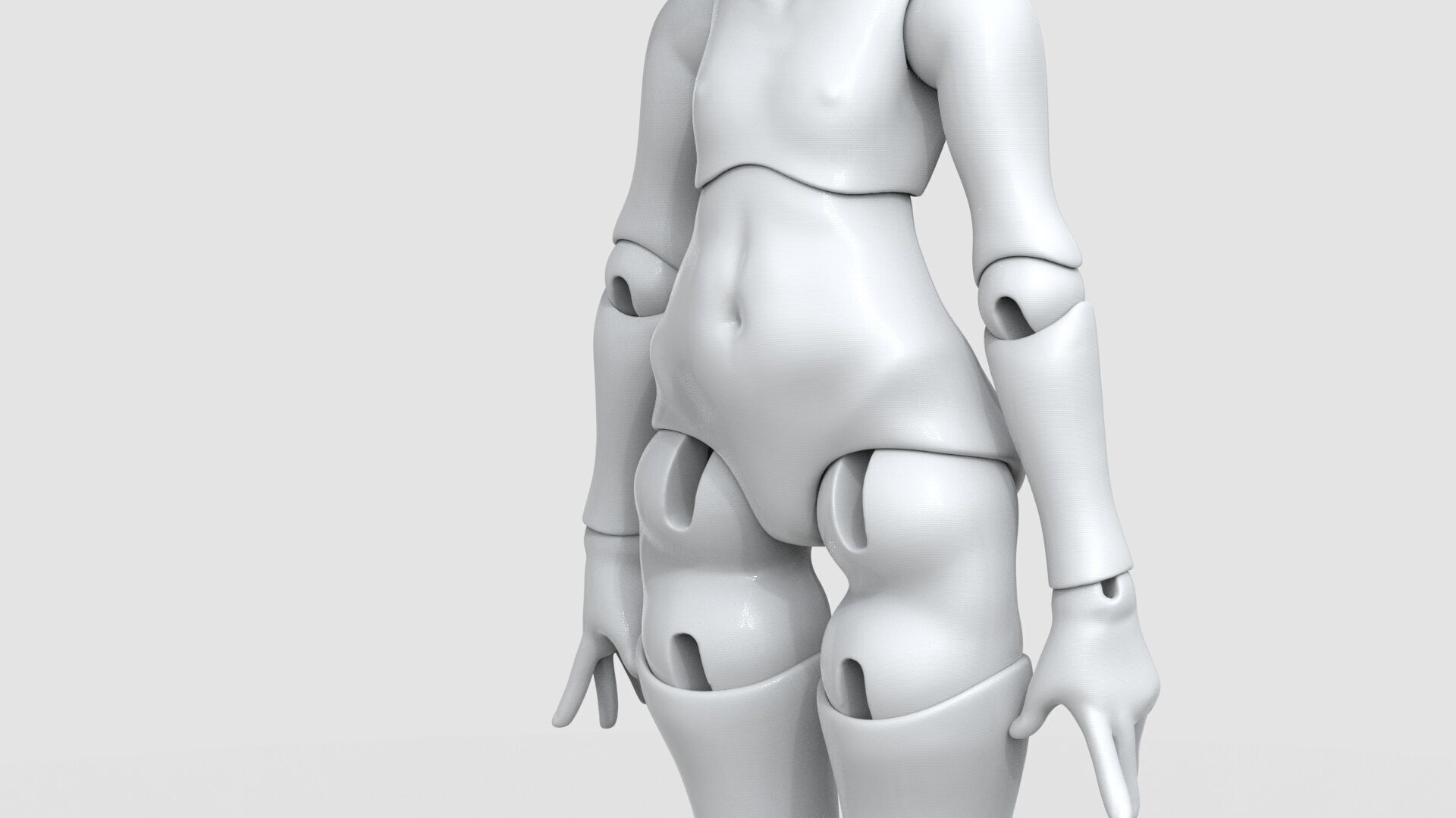 BJD doll Alicia ball joint doll 3D print model_3