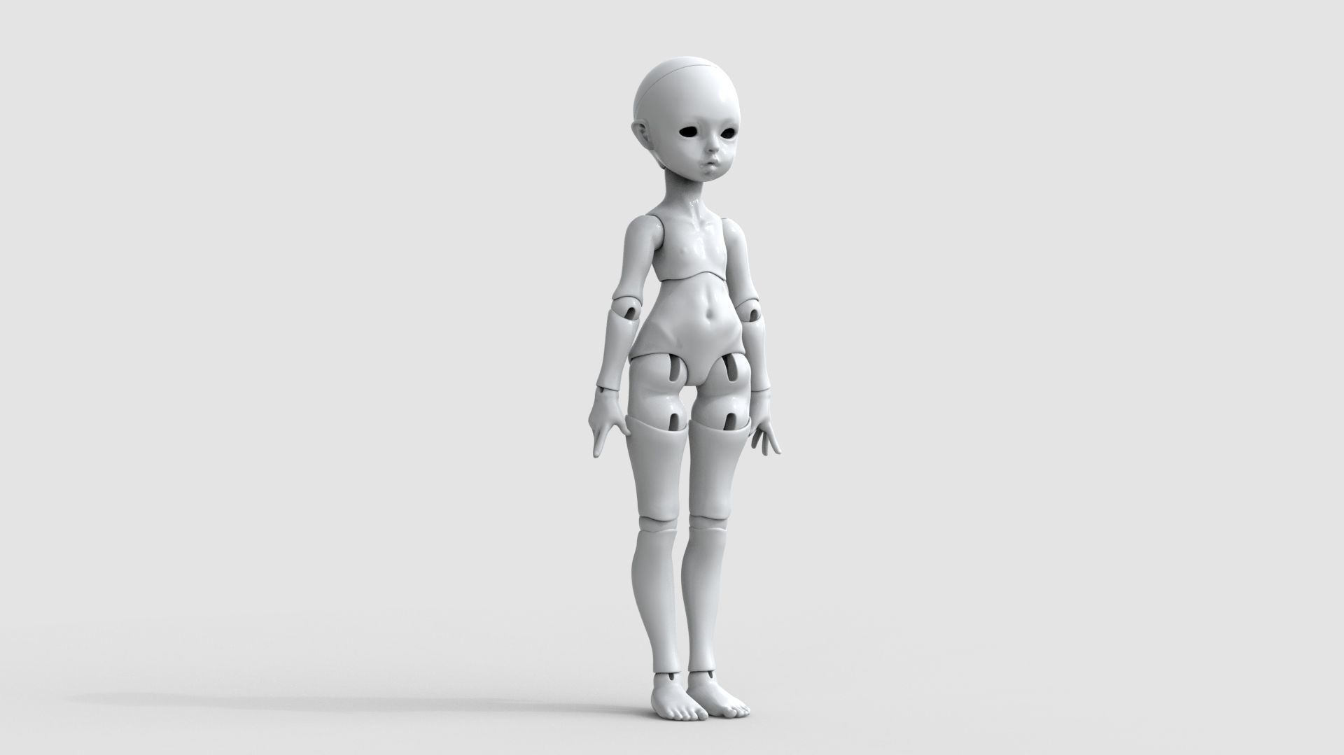 BJD doll Alicia ball joint doll 3D print model_2