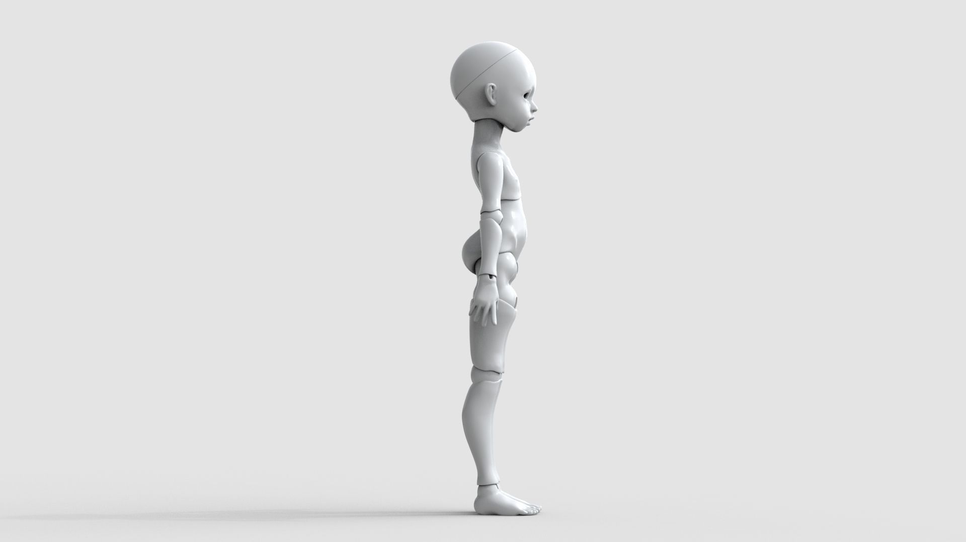 BJD doll Alicia ball joint doll 3D print model_7